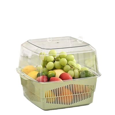 China Sustainable bilateral large hollow out fruit bowl vegetable pot kitchen Wash vegetables drain basket kitchen rice pan kitchen dish basket for sale