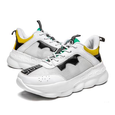 China Cheap unisex bulky popular sneakers shoes fashion price style chain sole Anti-slippery shoes for sale