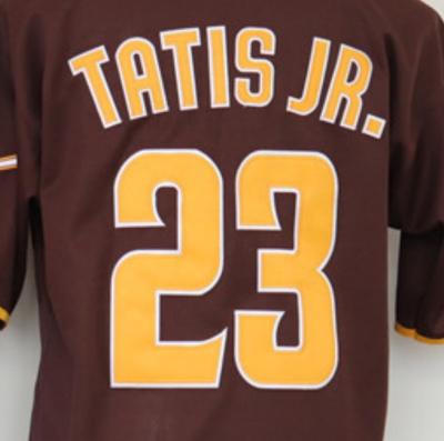 China Fernando Tatis Jr antibacterial. Brown Best Quality Quilted Baseball Jersey for sale