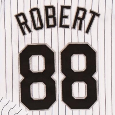 China Luis Robert White Home 2020 Best Quality Antibacterial Quilted Baseball Jersey for sale