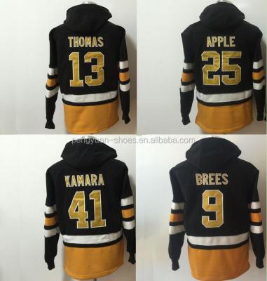 China Custom Anti Shrink Winter Hoodie #9 Drew Brees #13 Michael Thomas #25 Eli Apple #41 Alvin Kamara Style American Football Jersey for sale