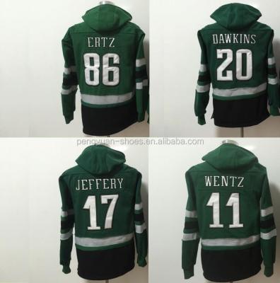 China #11 Carson Wentz #86 Zach Ertz #17 Malcolm Jenkins #20 Brian Dawkins Style Jersey American Football Jersey Anti Shrink Custom Hoodie for sale