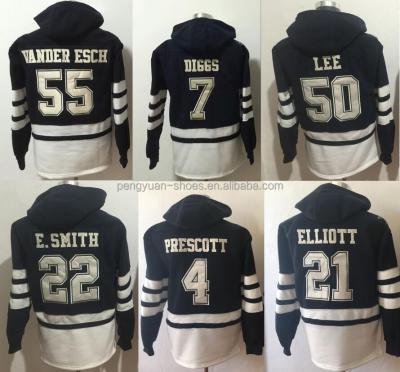 China Custom Prescott #21 Ezekiel Elliott #22 Emmitt Smith #7 Trevon Diggs #55 #4 Dak Vander Esch Anti-Shrink Style Sweater Winter Hoodie for sale