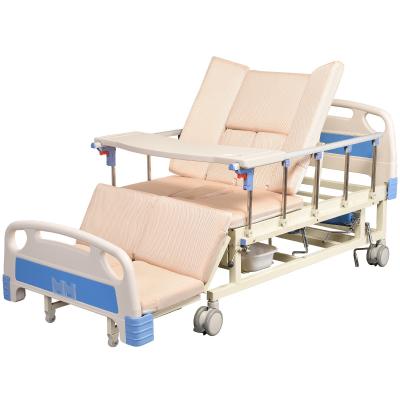 China Hot Sale Metal Medical Treatment Beds With Medical Bed Slide Sheet With Toilet For Patient Hospital Medical Beds for sale