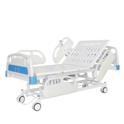 China Hot Selling Metal Multi Function Sand Hospital Bed With Manual Crank And Bed Cupboards Clinic Bed Medical Doctor for sale