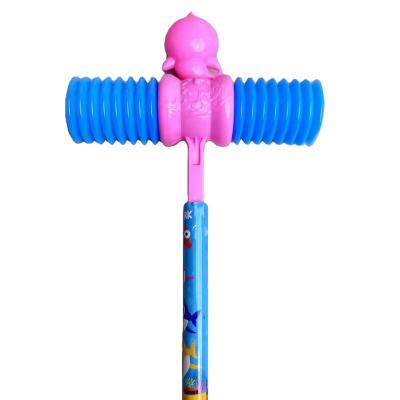 China Cartoon Toys Children's shark baby hammer light creative glowing children's long stick air hammer toy kindergarten interactive candy toy for sale