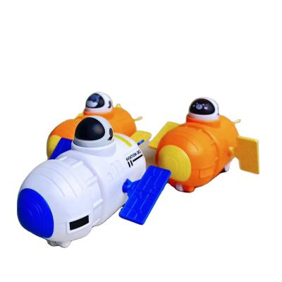 China Cartoon Toys Press inertial space vehicle astronaut spacecraft sliding aerospace station rocket boy interactive Chenghai candy toys for sale