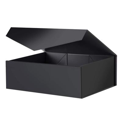 China Large Size Recyclable Custom Color Easy Folding Tote Box Gift Box With Lid for sale