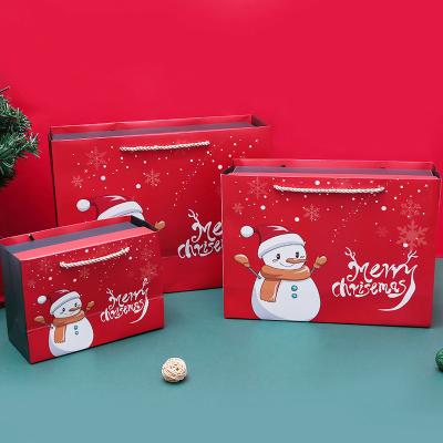 China Recyclable Christmas Gift Box Snowman Hat Red Apple Gift Box With Lid for sale