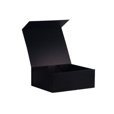 China Recyclable Customizable Boutique Gift Packaging Folding Box Black 30*25*10cm for sale