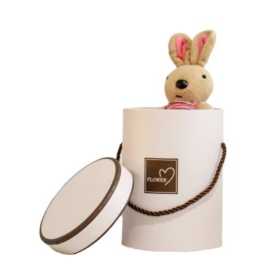 China Recyclable Custom Cute Round Flower Logo Cardboard Gift Boxes Round Gift Boxes for sale