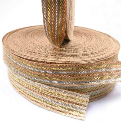 China Jute Ribbon Eco Friendly Fishing Line 50% Jute 15% Polyester 35% Pe Material for Bags for sale