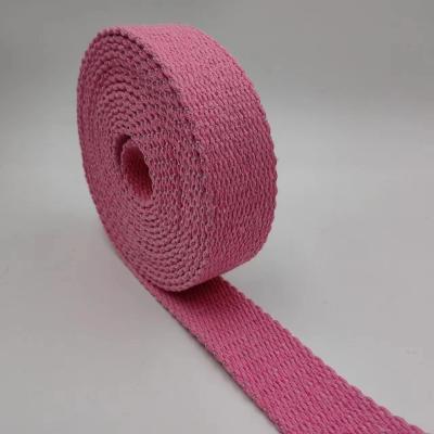 China Customized Colored Polyester Cotton Webbing for Sustainable Applications and Solutions for sale