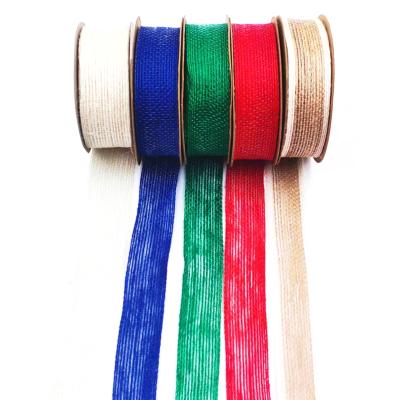 China Coated 0.8mm Small Package 90% Jute 10% Polyester Jute Webbing for Colorful Bag Strap for sale