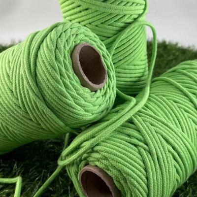 China Pure Natural Environmental Protection Hand-woven Green Cotton Rope for Custom Clothing for sale