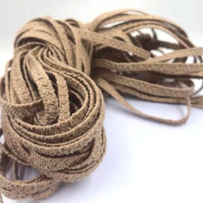 China Customized Size 70% Paper 30% Polyester Woven Ribbon Webbing for Sustainable Straw Hats for sale