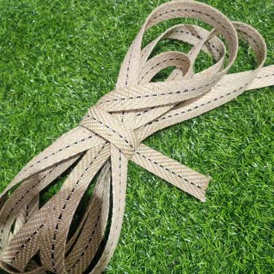 China Environment-Friendly Herringbone Belt 1 Inch White Jute Webbing for Sustainable Garment for sale