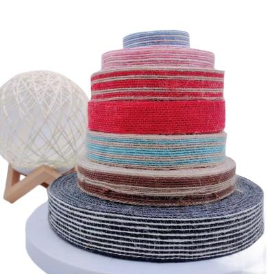 China 7 Days Sample Order Lead Time Colorful Jute Ribbon With Logo For Sustainable Fishing for sale