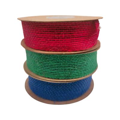 China 1mm Thickness Red Green Blue Belt Roller Nylon Jute Ribbon Webbing For Bag Strap for sale