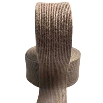 China 80% Jute 20% Polyester Ribbon 10*10*4cm Webbing for Sustainable and Gift Decoration for sale