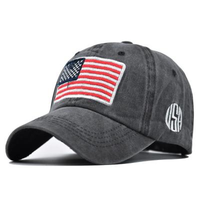 China High quality old style vintage hat different color JOINT wholesale unisex baseball cap hats with USA patch for outdoor activities for sale