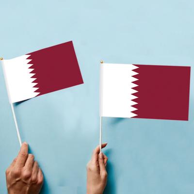 China 2022 National Hand Automotive Emblem Car World Cup Qatar Flags All Size Customized Qatar Flags Factory Cheap Price for sale