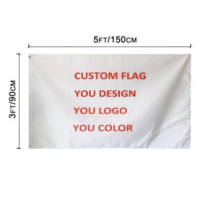 China Custom Automotive Polyester Digital Printed Flag Any Logo Design Word Club National Flag 3*5ft Any Size Flag Factory Price for sale