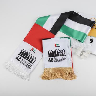 China Knitting Logo Design Polyester Soccer Fans Scarf OEM Customized Club Acrylic Scarf Soccer Fan Acrylic Scarf for sale