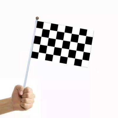 China Automotive Hand Flag Hand Flag Polyester Indoor Outdoor Racing Hand Held Flag for sale