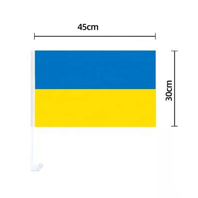 China Wholesale Fast Shipping High Quality Ukraine Car Flag Hotel And Resort Polyester Ukraine Flag For Outdoor Activities for sale