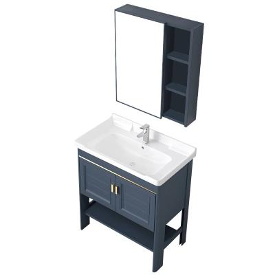 China Modern Vanity Panel Bathroom Cabinet With Mirrored Wall Mounted Single Mirror Cabinet Sink Bathroom Vanity Cabinets for sale