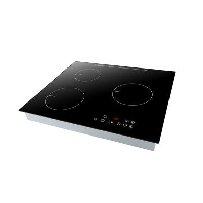 China Outdoor 3 head electric induction cooker 9 Power Level Overheat and Dry Boil Protection Induction stove with slide control for sale