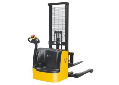 China Straddle Legs Electric Lift Pallet Stacker Safe Design Adjustable Forks for sale