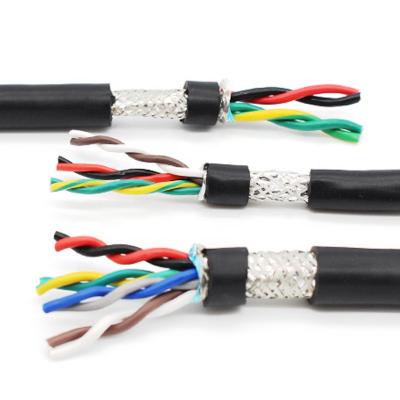 China Bare copper conductor stranded 2 4 6 8 10 12 14 16 20 rs485 pairs shielded twisted pair cable price for sale