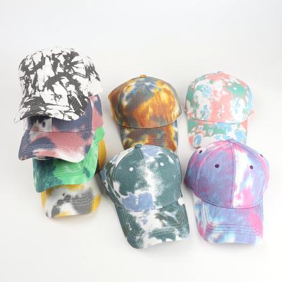 China COMMON fashion design sports hats 2021 new in women cotton tie dye ponytail running baseball cap for sale