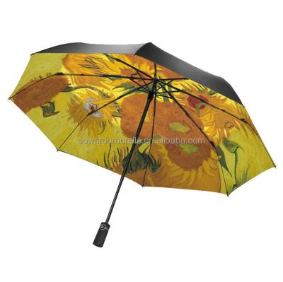 China Minimalist Automatic Umbrella With Painted Custom Automatic Umbrella 3 Folding Designed Umbrella for sale