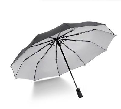 China Printing Three Folds Anti Wind Minimalist Folding Umbrella Automatic Windproof Custom Umbrella for sale