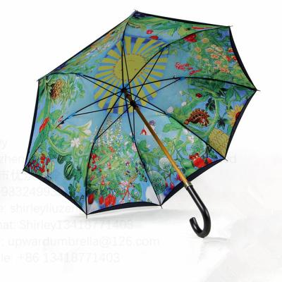 China Minimalist Custom Full Print Umbrella With Windproof Design Fashion Rain Umbrella for sale