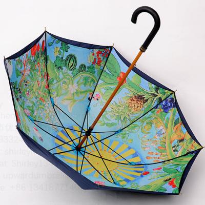 China Minimalist Custom Print On Umbrella Full Color Printing Umbrella Luxury High End Umbrellas for sale