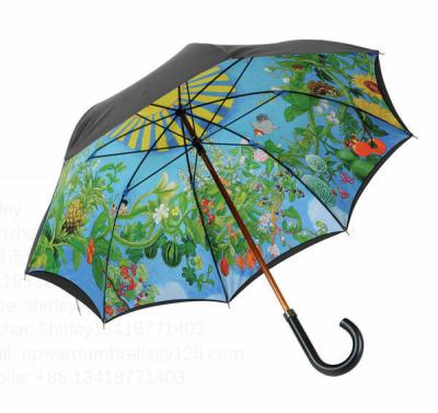 China Market minimalist umbrella automatic transfer printing umbrella fashion open umbrella supplier for sale