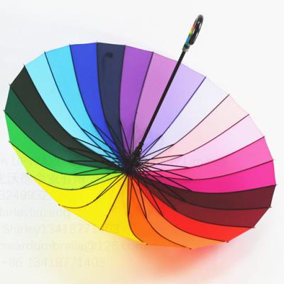 China Japan Umbrella Shenzhen Umbrella Minimalist Colorful Rainbow Umbrella Customized Logo Printing for sale