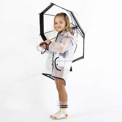 China Transparent Child Minimalist Transparent Umbrella Umbrella Dome Children Plastic Umbrella for sale