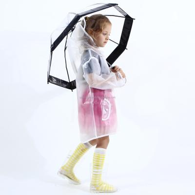 China Minimalist Eva Kids Umbrella Plastic Transparent Empty Clear Umbrella Child Umbrella for sale