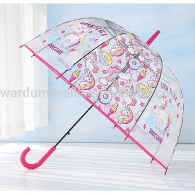 China Cheap Umbrella Unicorn Minimalist Transparent Umbrella for sale