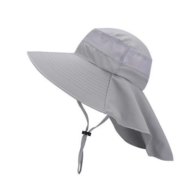 China Character Summer Outdoor Bucket Hats Sun Hat Protective Folding Fishing Wide Brim With Custom Logo Hat for sale