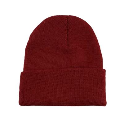 China Border acrylic warm pure lovers feeling COMMON and winter sun red wine Amazon color ski hat autumn cold knitting beanie for sale