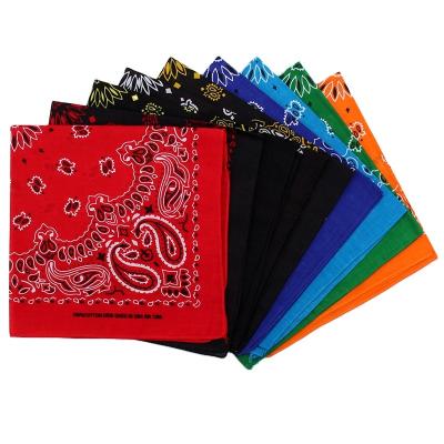 China European and American Style Cheap Customized Print Logo Design Simple 100% Cotton Fashion Scarf Bandana for sale