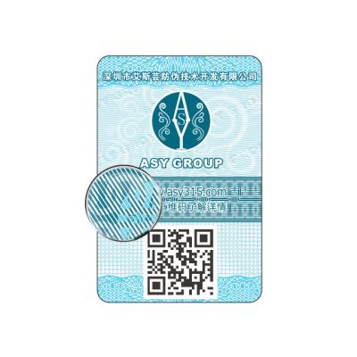 China Anti-Counterfeit Code Matches Question 3D Code Relief Qr Code Three-Dimensional Security Label For Daily Chemicals for sale