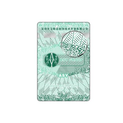 China Engraving Intaglio Printing Label Engraving Label Color Printing Stickers Qr Code Holographic Qr Code For Sport Ticket for sale