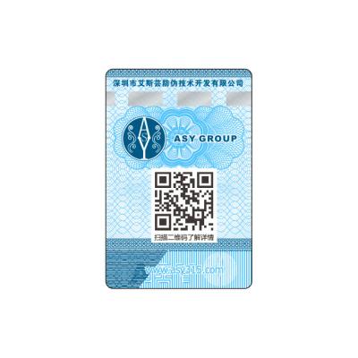 China Anti-counterfeit popular colorful printed anti-scan plain and paper for wine label for sale